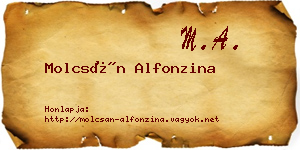 Molcsán Alfonzina névjegykártya